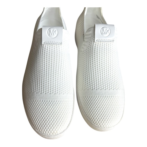 Michael Kors NWOT Juno Knit White Slip-On Sneakers, Women’s Sz 6.5 - Picture 4 of 11